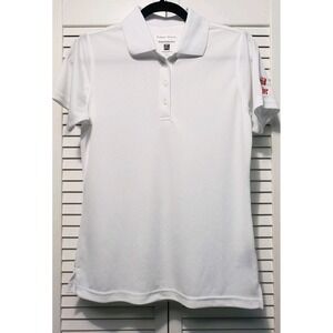 Pebble Beach Golf Polo Men's Size Small White Lightweight‎ Performance Shirt